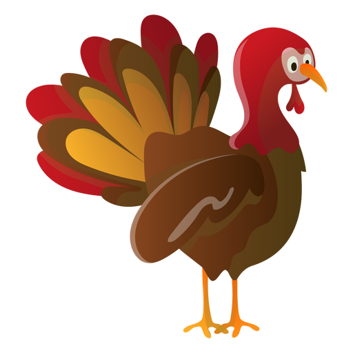 Ilustración de pavo Diseño PNG