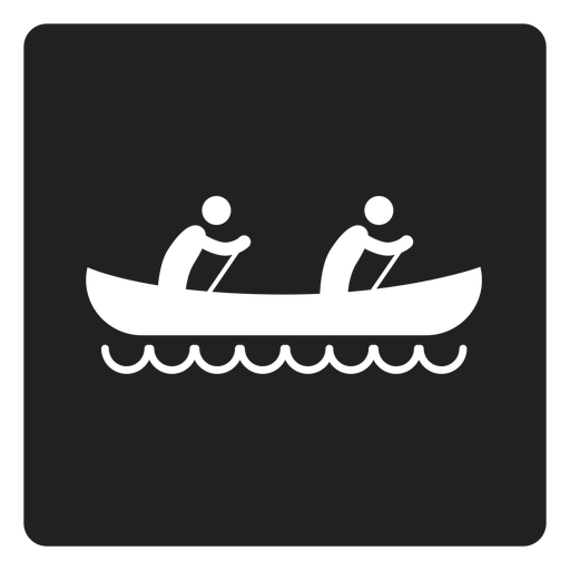 Download Two person kayaking square icon - Transparent PNG & SVG ...