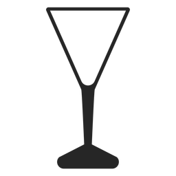 V shape glass flat icon V shape glass flat icon