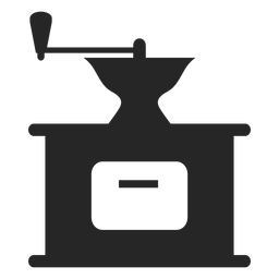 Vintage coffee grinder flat icon Transparent PNG