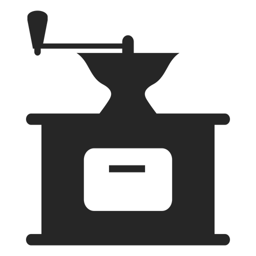 Vintage coffee grinder flat icon