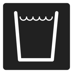 Water in a glass square icon