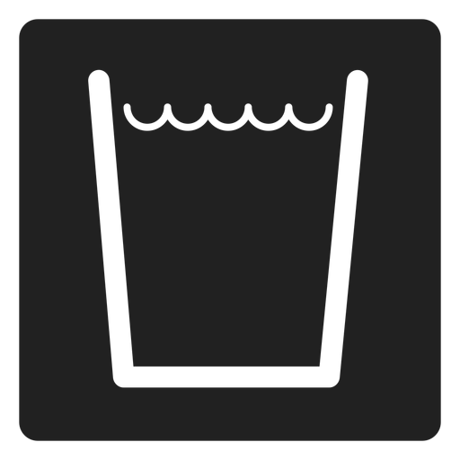 Agua en un icono cuadrado de vidrio Diseño PNG