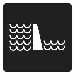 Water level square icon