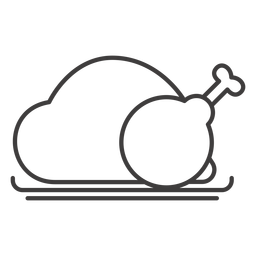 Ganze Brathähnchen-Ikone PNG-Design