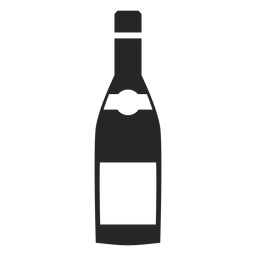 Icono plano de botella de vino Diseño PNG