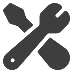 Icono de llave inglesa y destornillador Diseño PNG