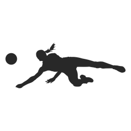 Silhueta de posição de escavação de voleibol Desenho PNG