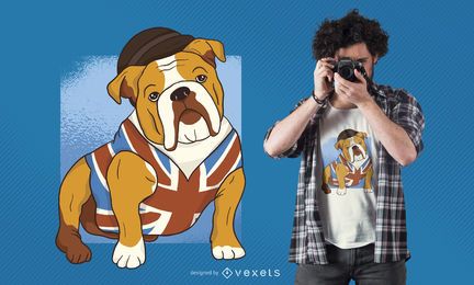 Diseño de camiseta de bulldog británico Diseño de camiseta de bulldog británico