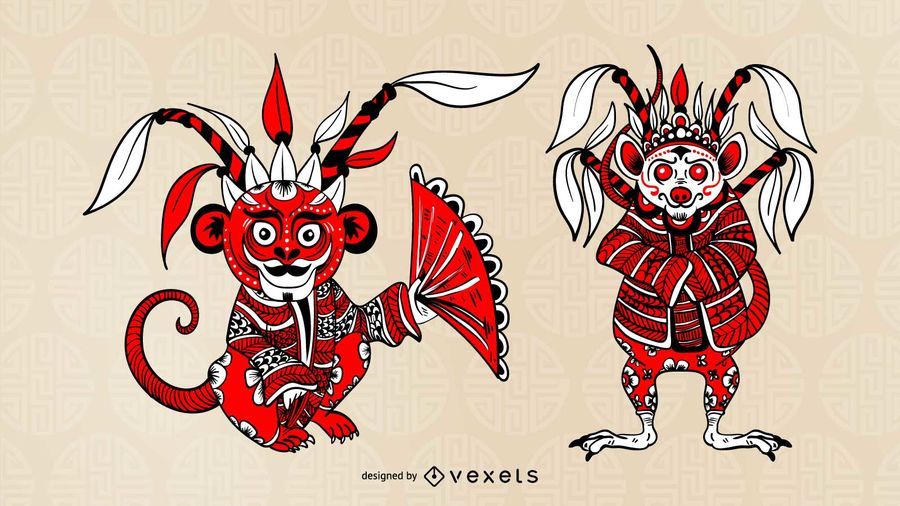 Chinese Opera Character Set Chinese Opera Character Set
