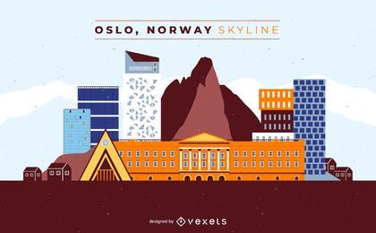 Horizonte de Oslo Noruega Horizonte de Oslo Noruega