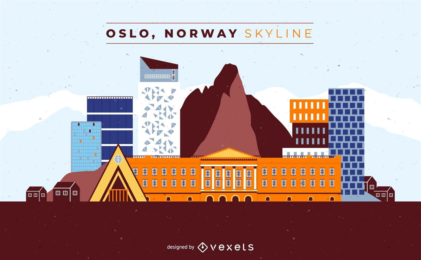 Oslo Norwegen Skyline