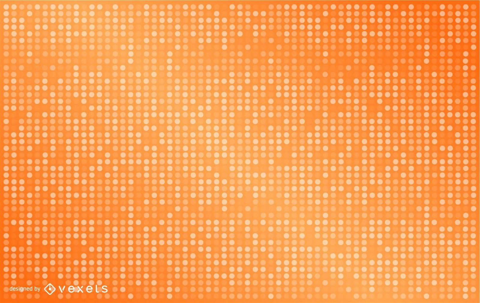 Gepunktete orange Hintergrund Design