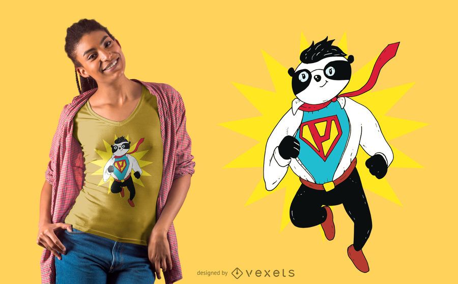 Super Panda T-Shirt Design Super Panda T-Shirt Design