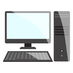 Ícone preto e branco da área de trabalho do computador Desenho PNG
