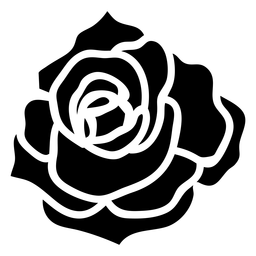 Ícone de rosa detalhado Desenho PNG