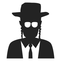 Icono de judío jasídico Diseño PNG