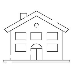Ícone de linha fina de casa Desenho PNG