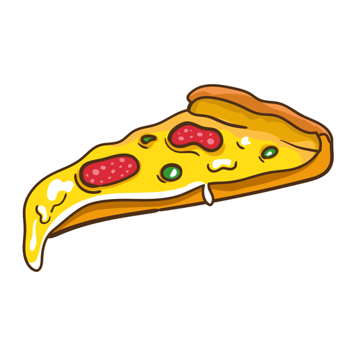 Design PNG E SVG De Pizza Plana Kawaii Para Camisetas