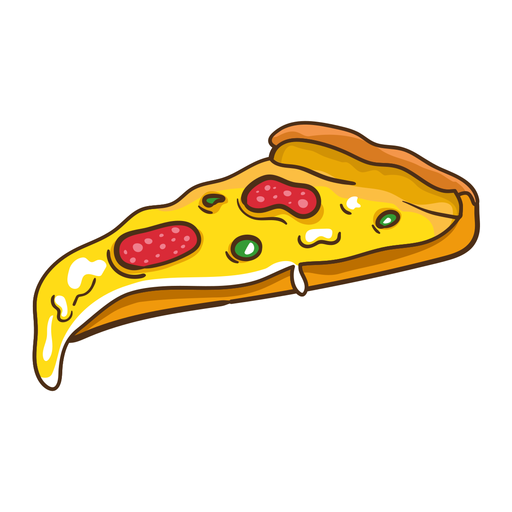Pizza sticker PNG Design