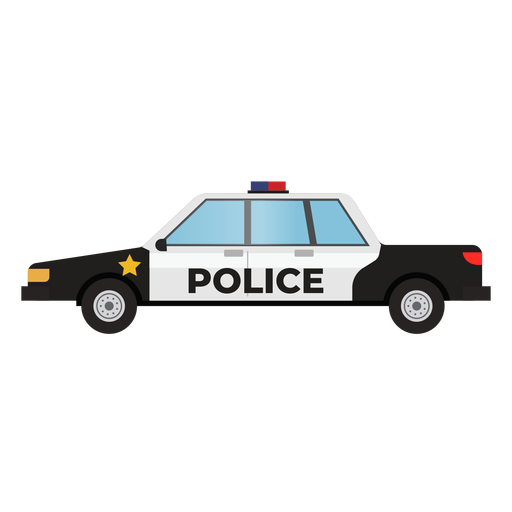 Police patrol car illustration PNG Design