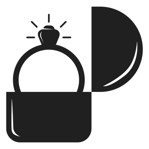 Proposal ring black icon PNG Design