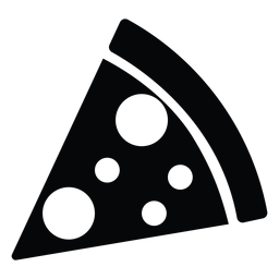 Icono de rebanada de pizza simple Transparent PNG