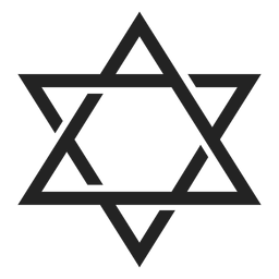 Ícone do emblema da estrela de david Transparent PNG