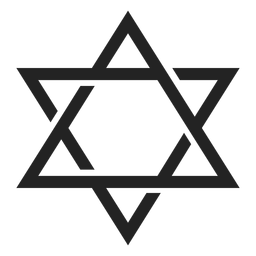 Star of david emblem icon PNG Design