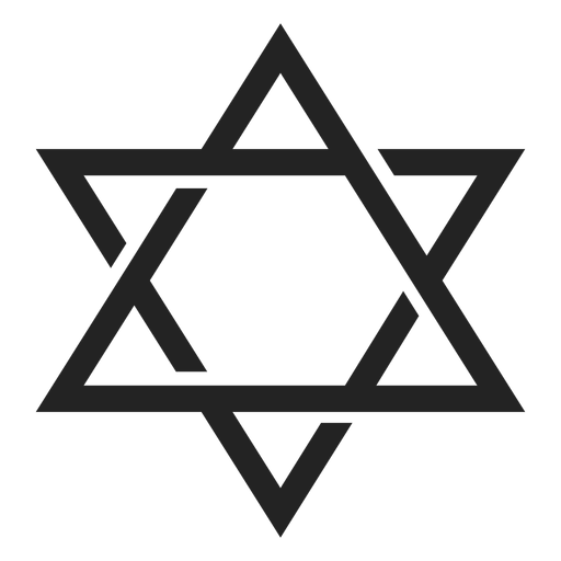 Star of david emblem icon PNG Design