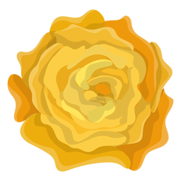 Gelbe Rose Blume PNG-Design