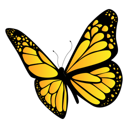 Yellow butterfly design Transparent PNG