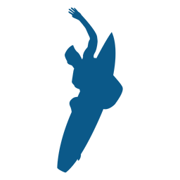 Aerial surfing silhouette PNG Design