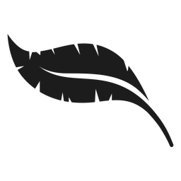 Icono de hoja de plátano negro Diseño PNG