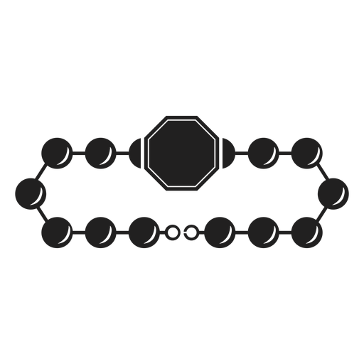 Perlenarmband schwarzes Symbol PNG-Design