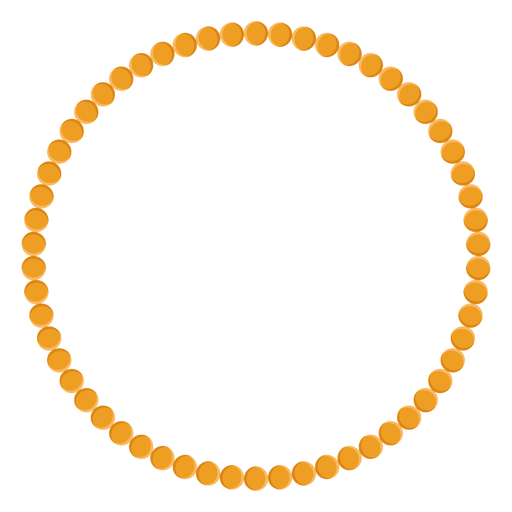 Bead necklace vector icon PNG Design