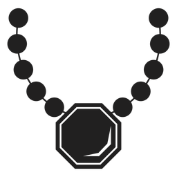Colar de contas com ícone pendente Desenho PNG