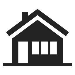 Schwarzweiss-Hausikone PNG-Design