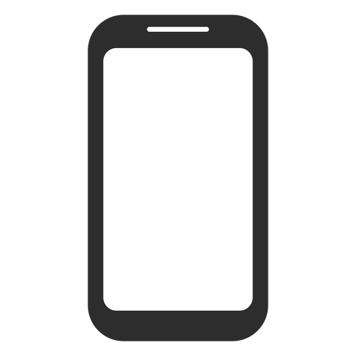 Schwarzweiss-Smartphone-Symbol PNG-Design