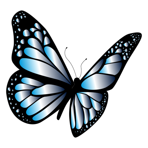 Desenho de borboleta azul em v?o