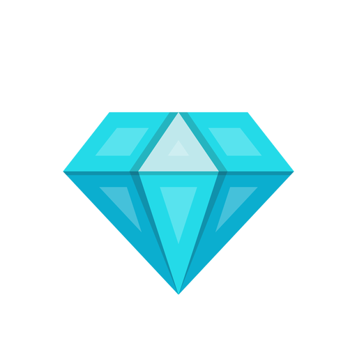 Blue diamond stone vector
