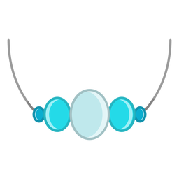 Blue gemstone pendant necklace vector PNG Design