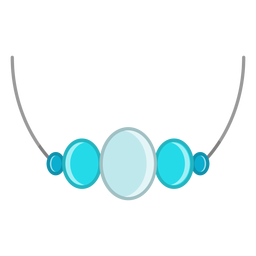 Vetor de colar pingente de gema azul Desenho PNG
