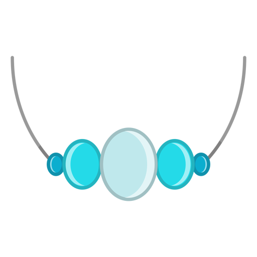 Vector de collar colgante de piedras preciosas azules Diseño PNG