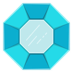 Blue gemstone vector PNG Design