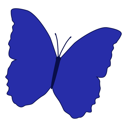 Blauer gemusterter Schmetterlingsvektor PNG-Design