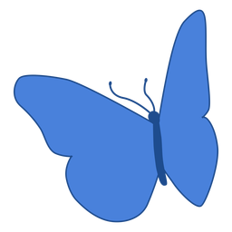 Icono de mariposa de ala azul Transparent PNG