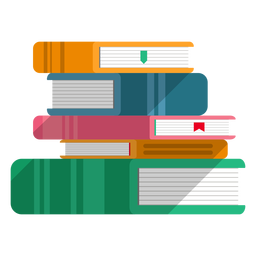 Libros apilados vector Diseño PNG