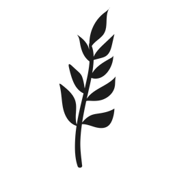 Rama con icono de hojas Diseño PNG