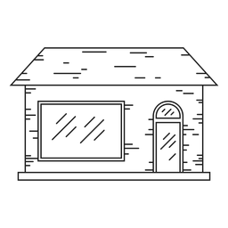 Brick house line icon Brick house line icon